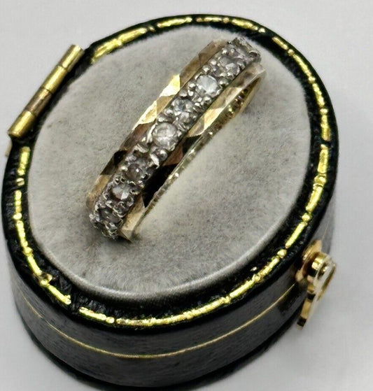 Vintage 9ct Gold Paste Eternity Ring