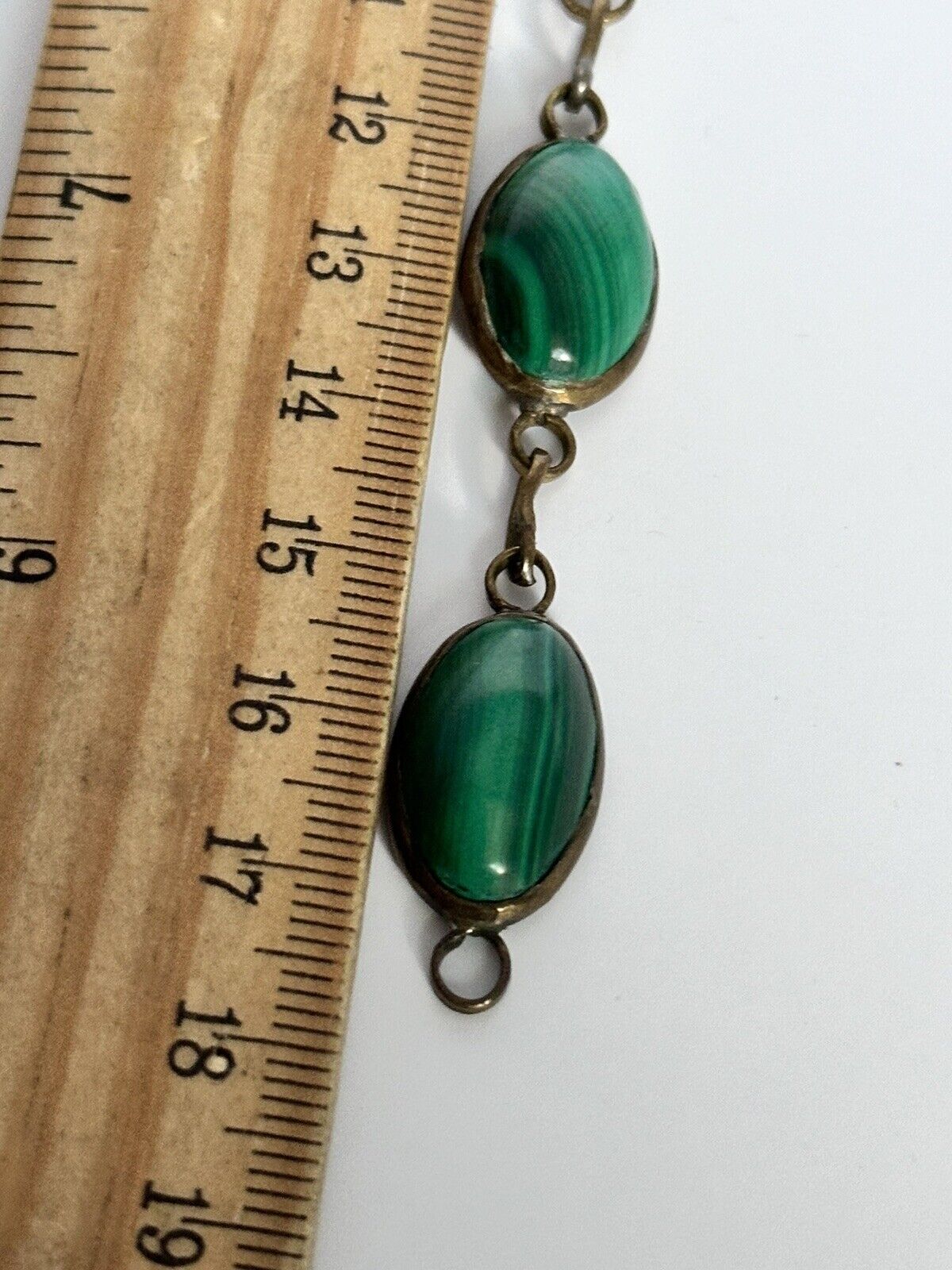 Vintage Malachite Cabochon Bracelet