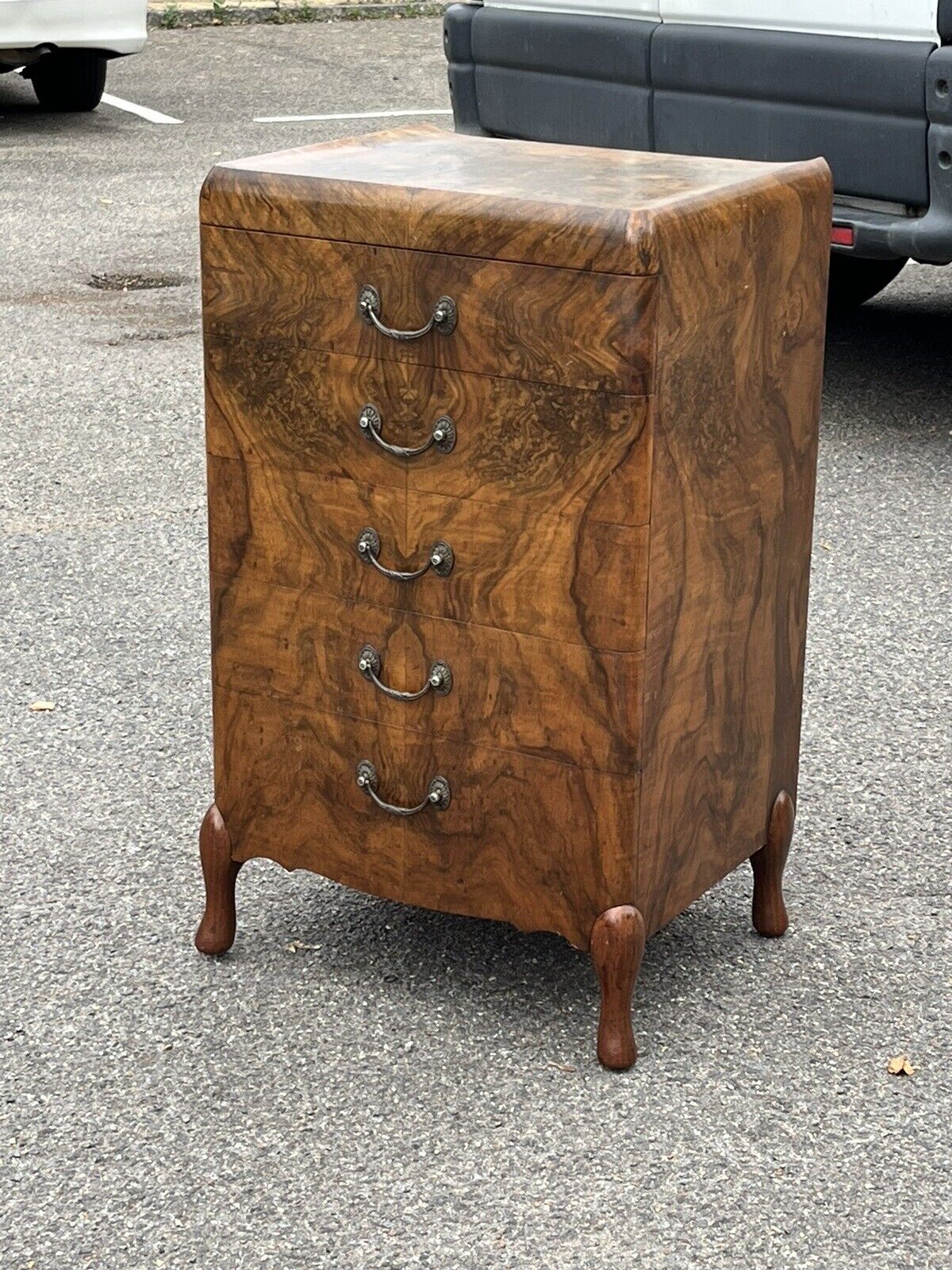 Art Deco Walnut Chest Of Drawers.Maurice Adams Of London W1.   Amazing Quality.