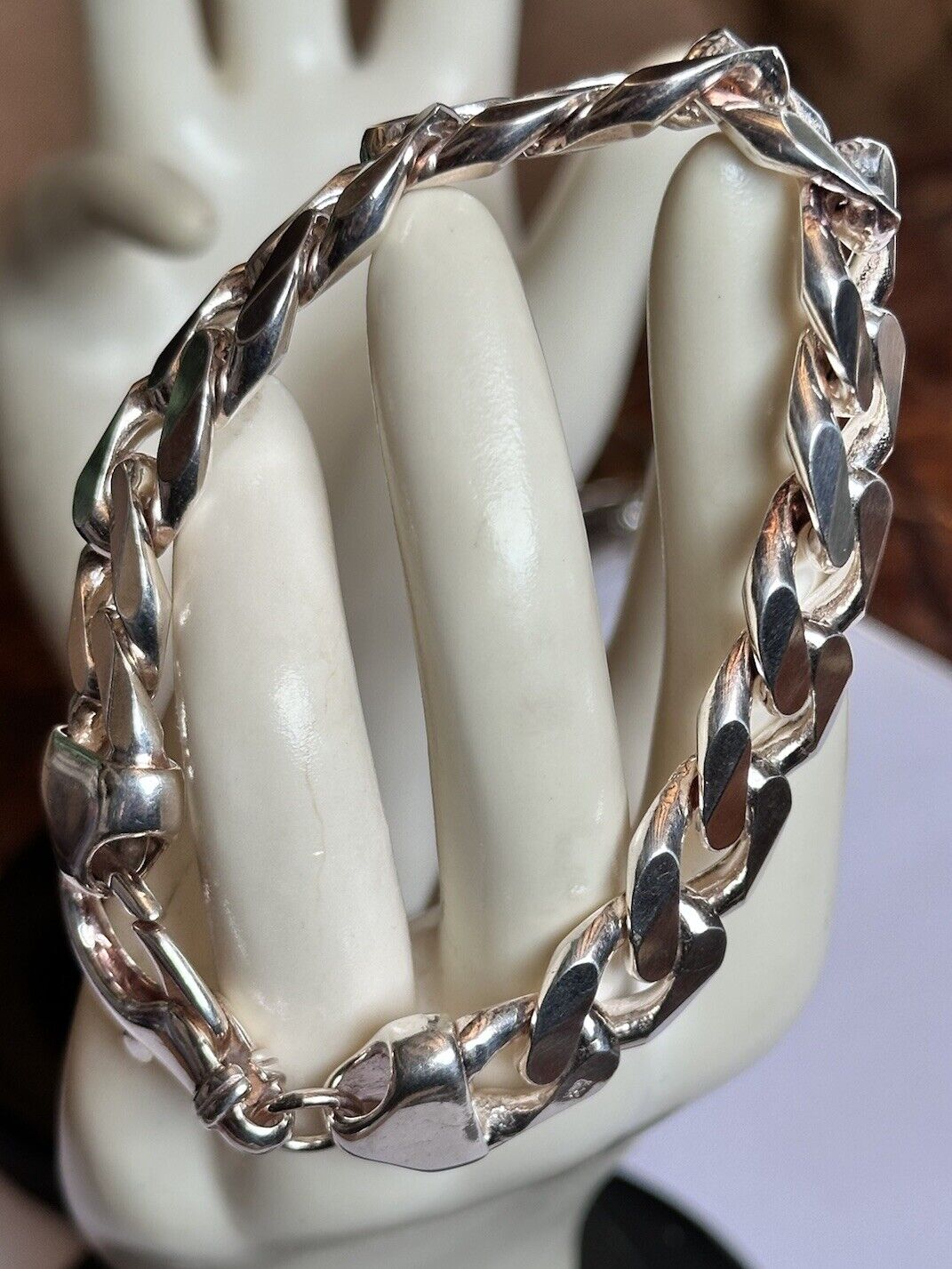 Unisex Silver 925 Heavy Curb Chain Bracelet 70.99g