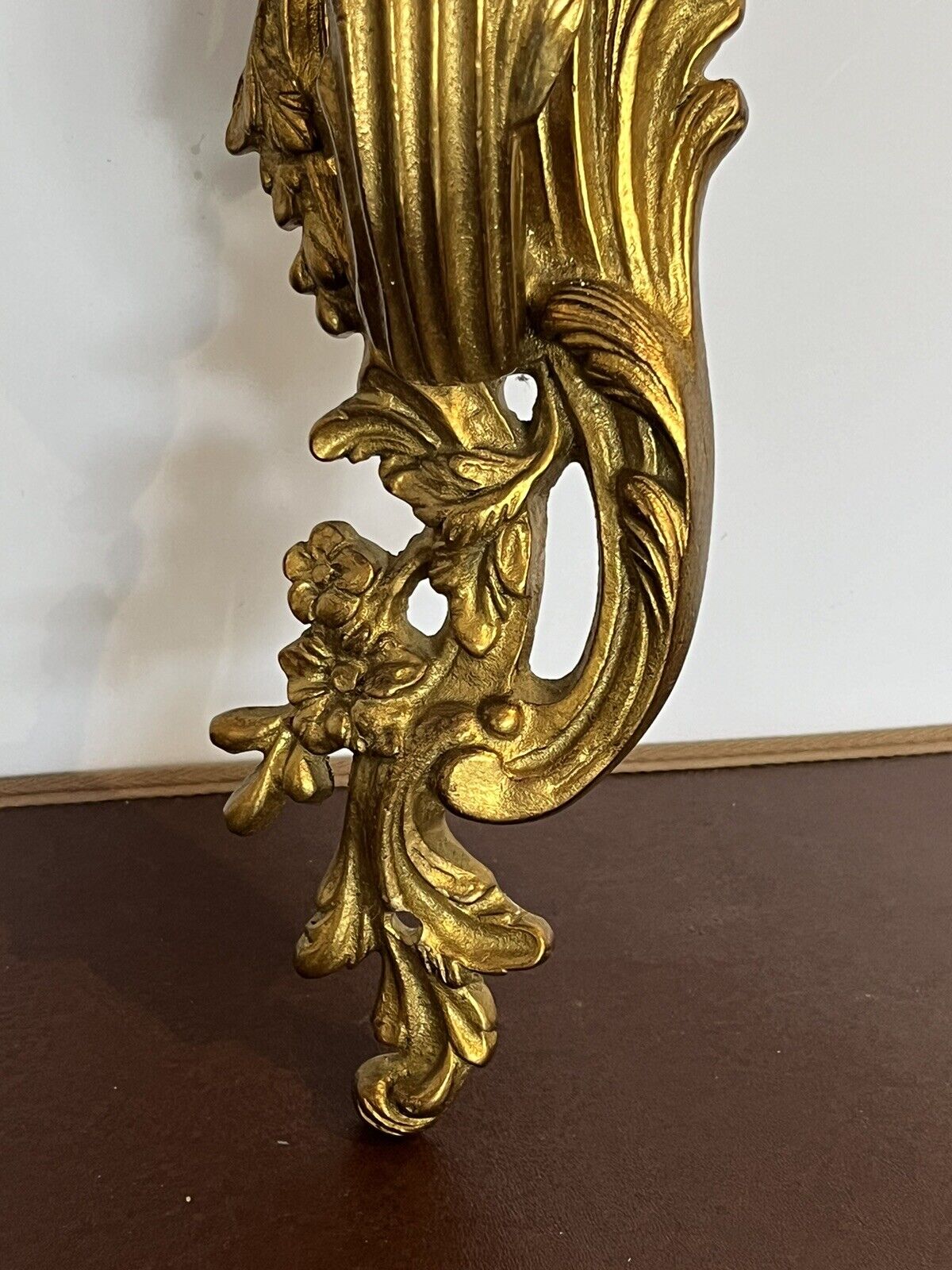 Brass Wall Sconce. Antique French Style Wall Light.