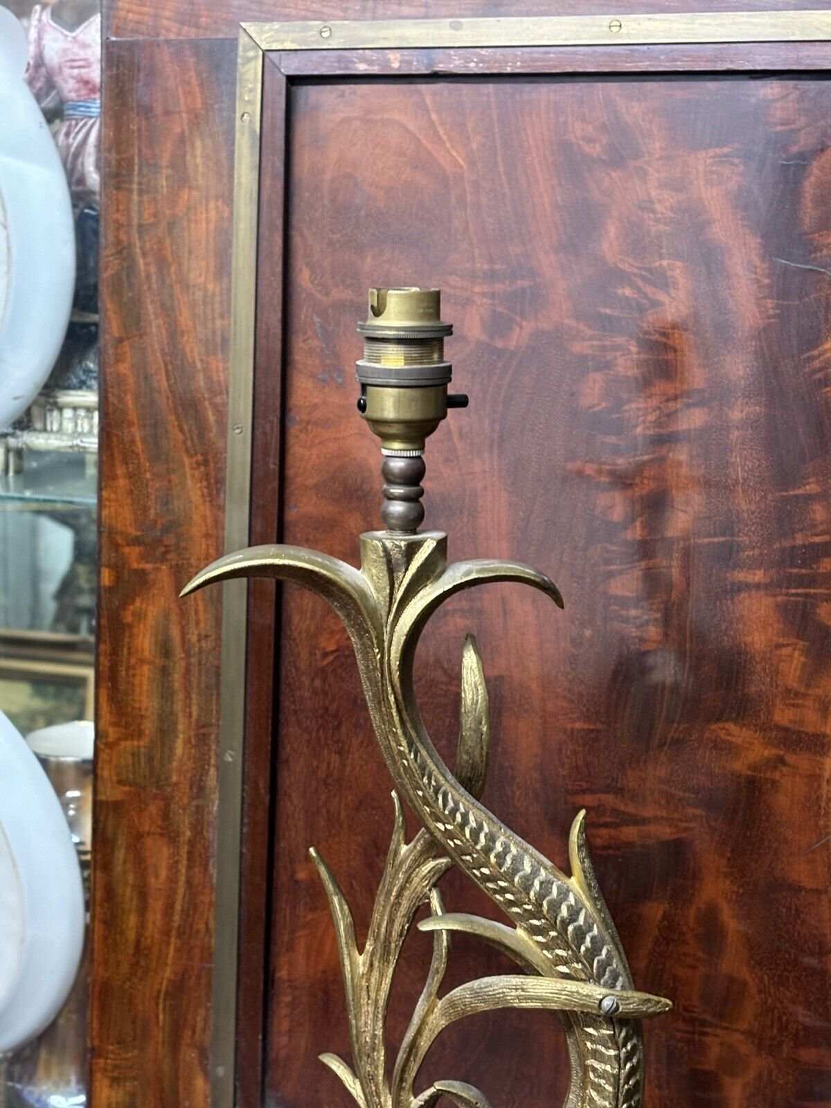 Mid Century Brass Swordfish Lamp