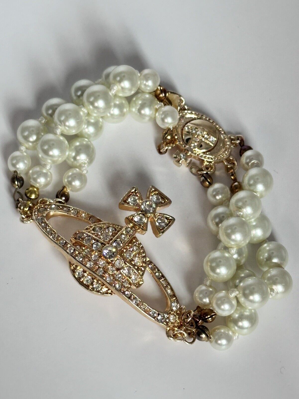 Designer Vivienne Westwood Faux Pearl Bracelet