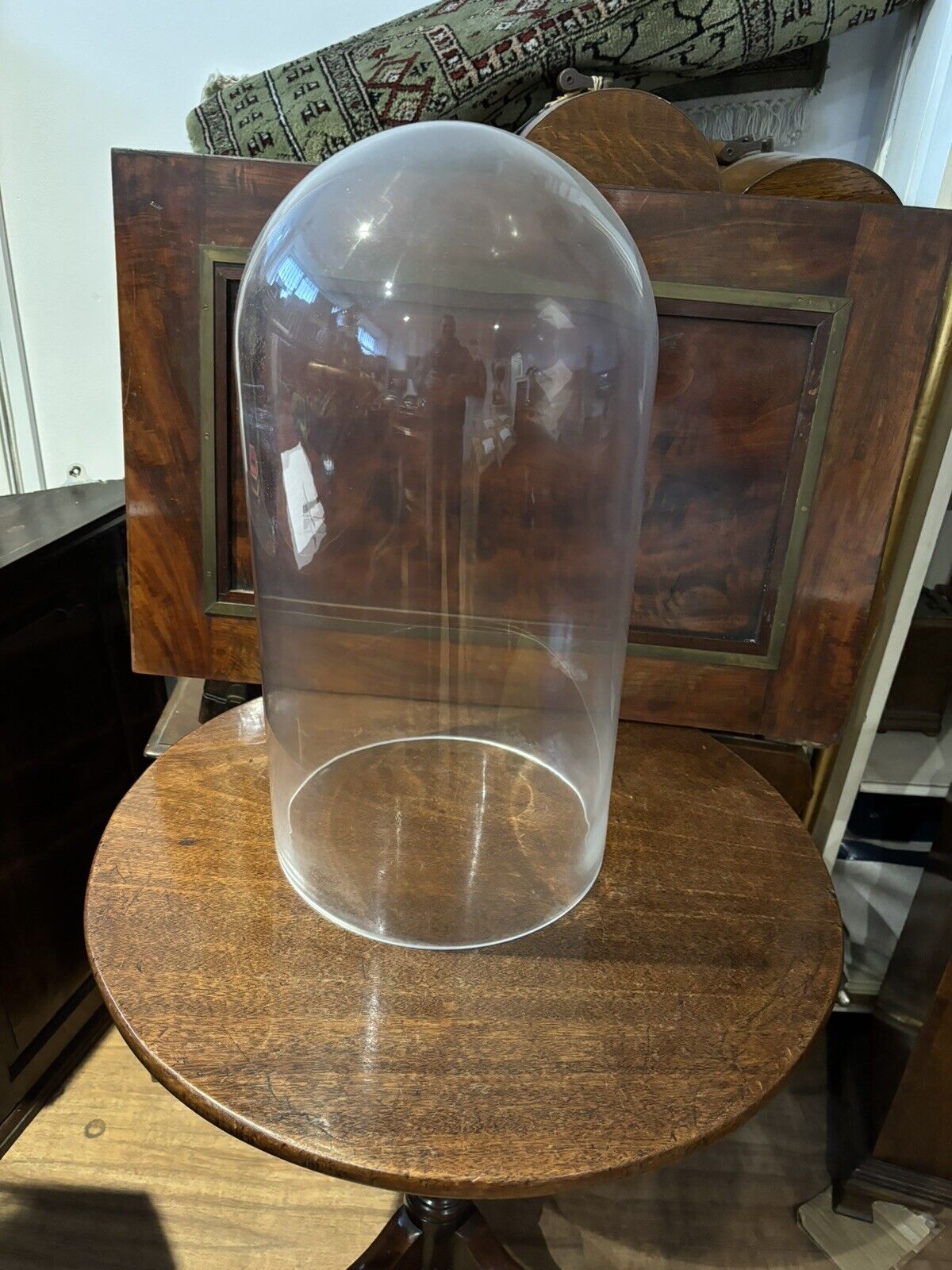 Skeleton Clock With Glass Dome. With Key. Large & Impressive.