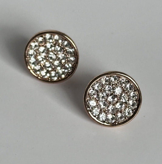 Designer Dyrberg Kern Rose Gold Plated Diamanté Earrings