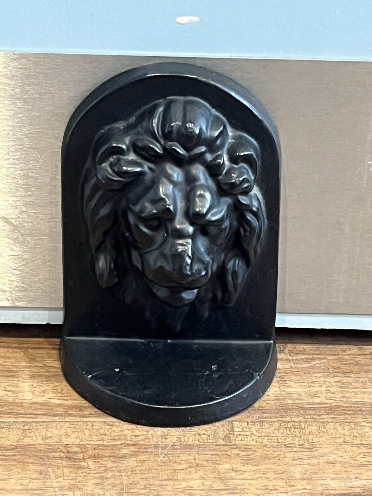 Antique Lion Head Cast Iron Doorstop