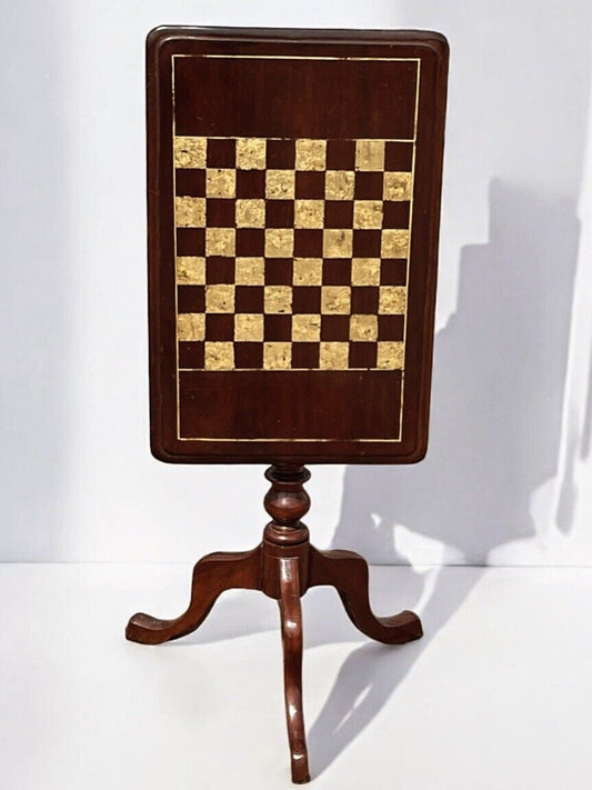 Victorian Tilt Top Mahogany Chess Table.