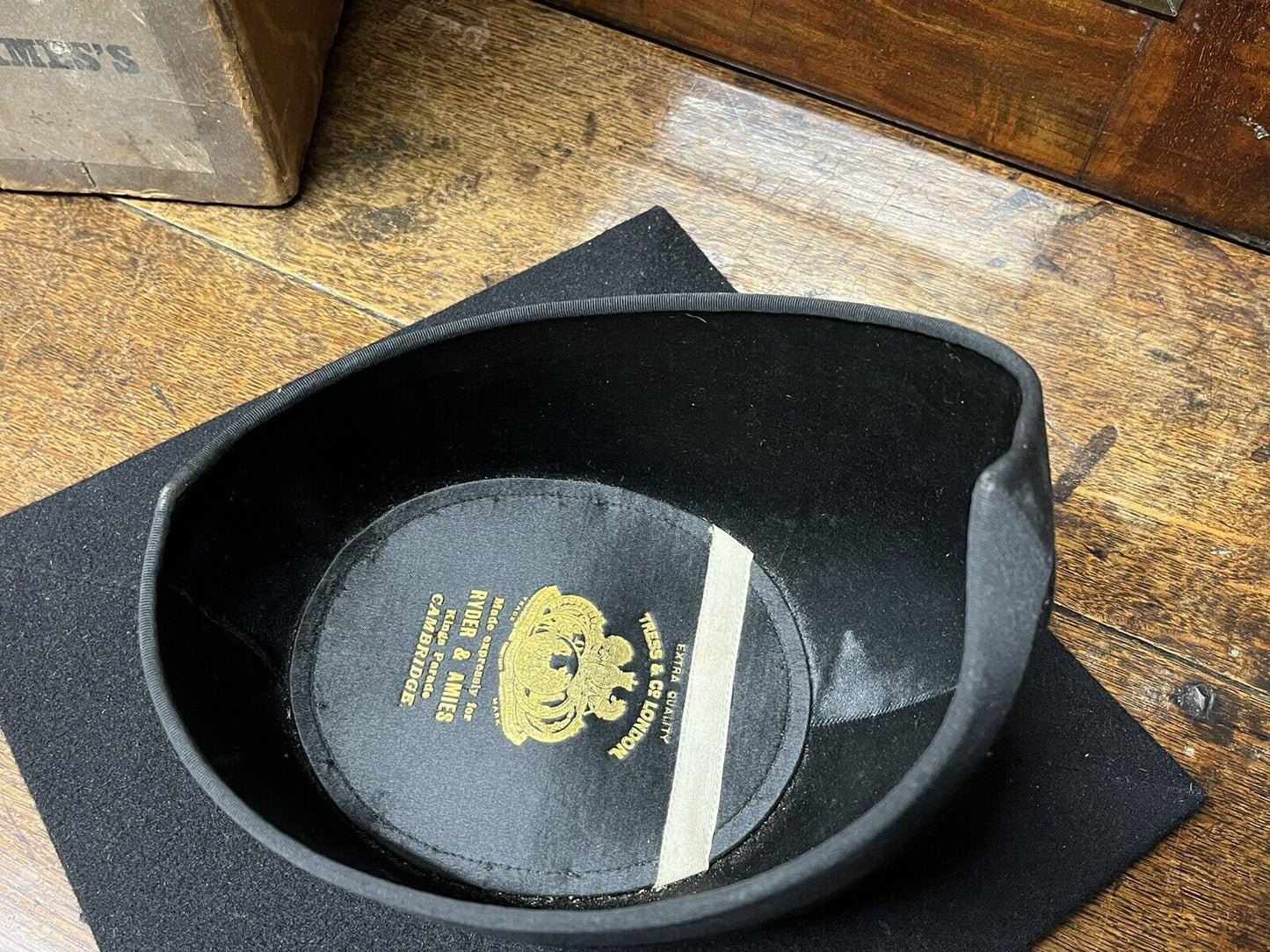 Antique Graduation Hat In Original Box By A J WHITE, Jermyn St, St James SW 1