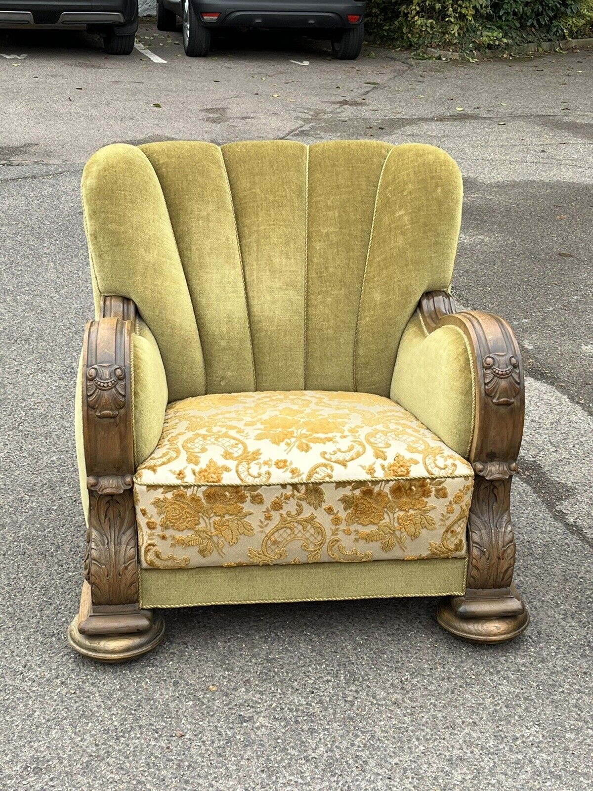 Cloudback Armchairs Very Much Art Deco Inspired, Circa 1970 Mid-Century