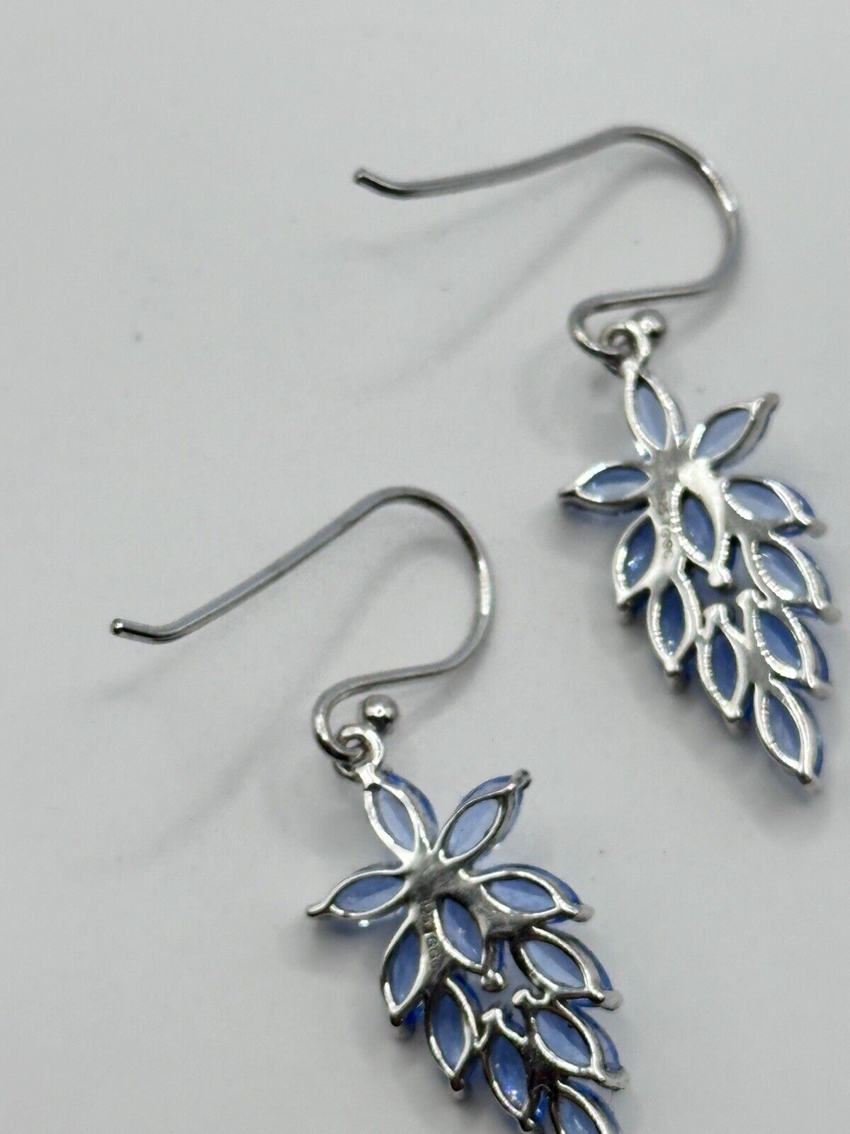 Vintage Silver 925 Blue Stone Drop Earrings