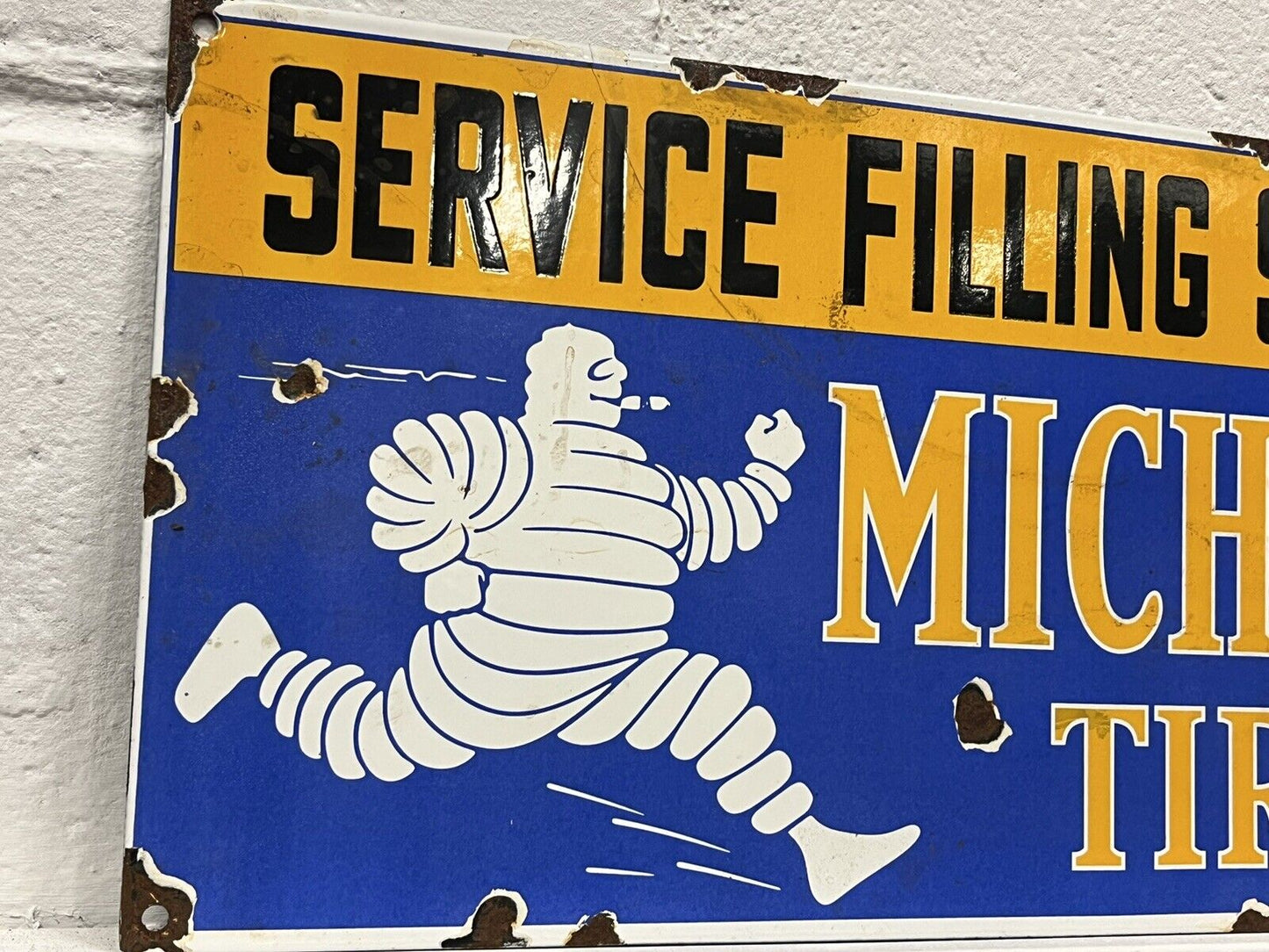 Michelin Garage Advertising Enamel Sign.