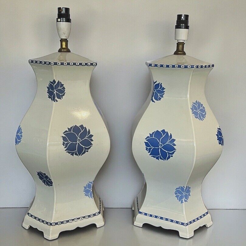 Pair Of Large Ceramic Table Lamps