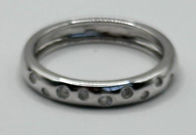 Vintage Silver 925 Clear Cubic Zirconia Ring