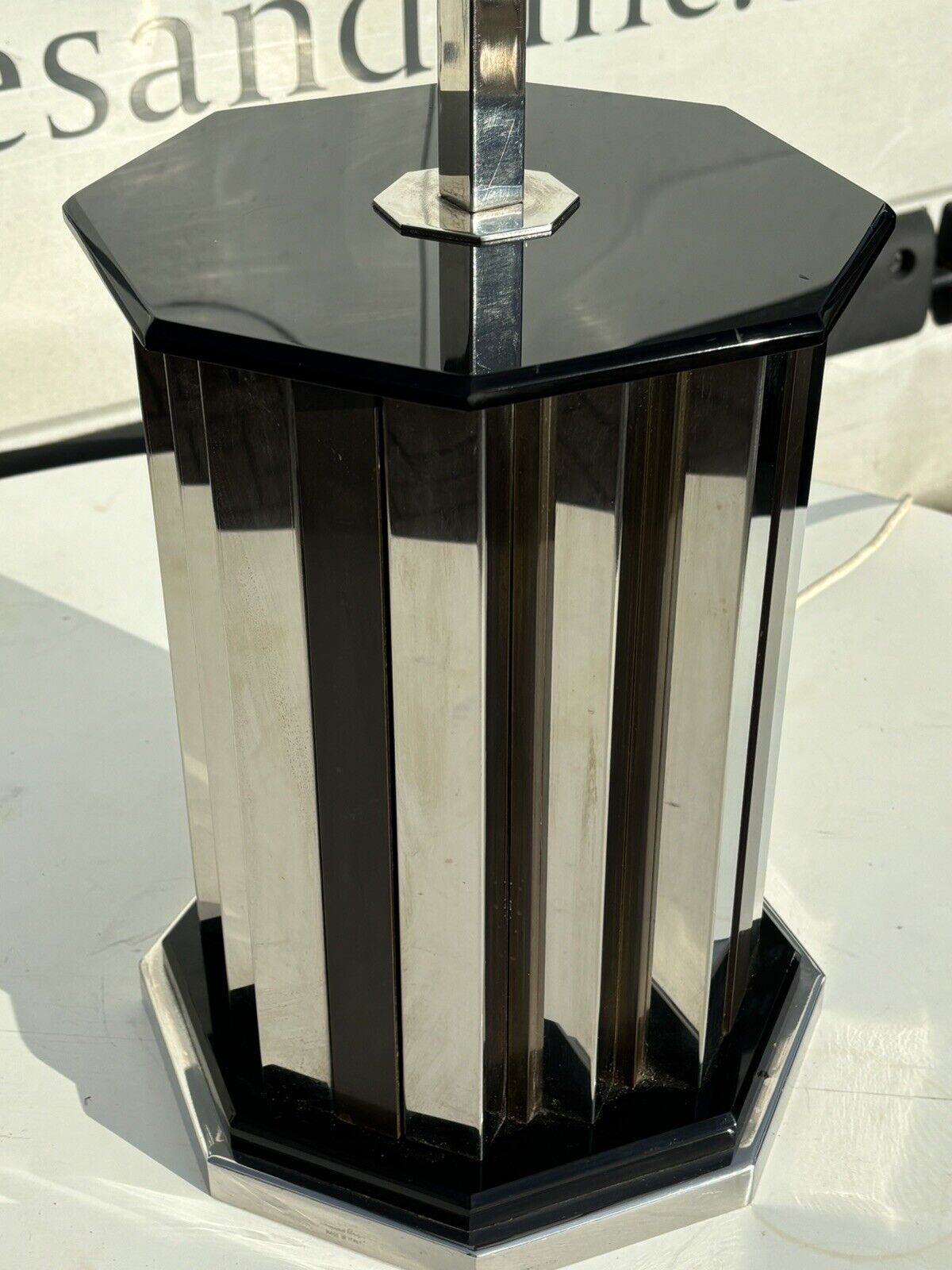 Mid Century Italian Chrome Lamp By Romeo Rega, 1970's