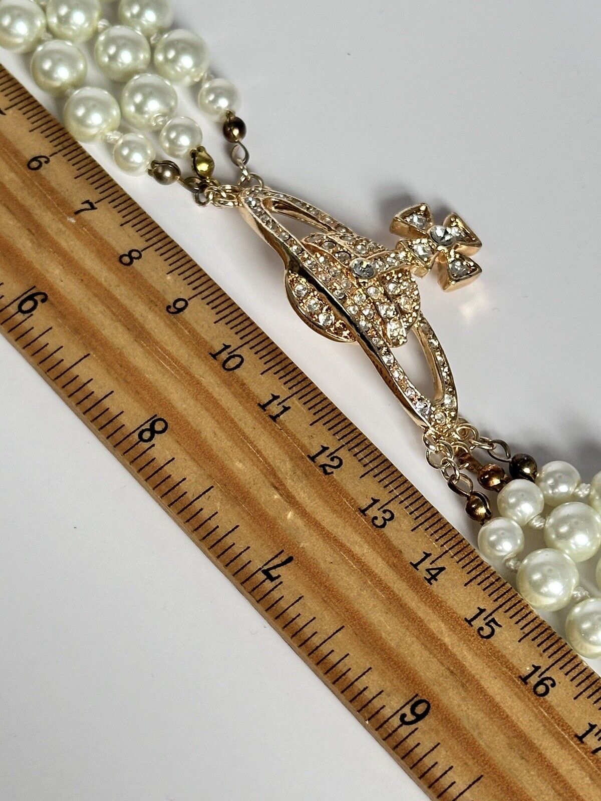 Designer Vivienne Westwood Faux Pearl Bracelet