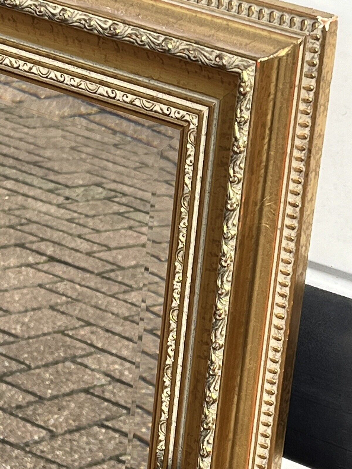 Large Mirror In Ornate Frame. Can Be Hung Landscape Or Portrait