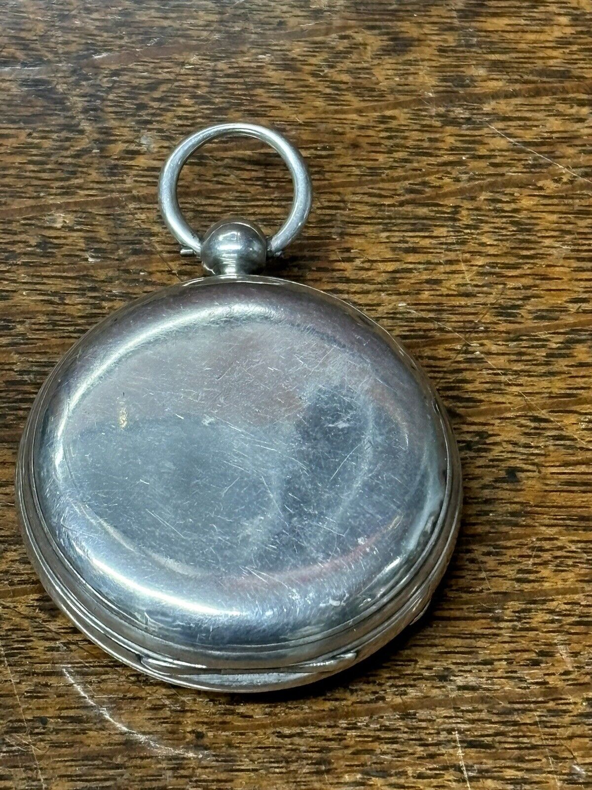 Men's Silver Pocket Watch. When Wound Ticking away Nicely