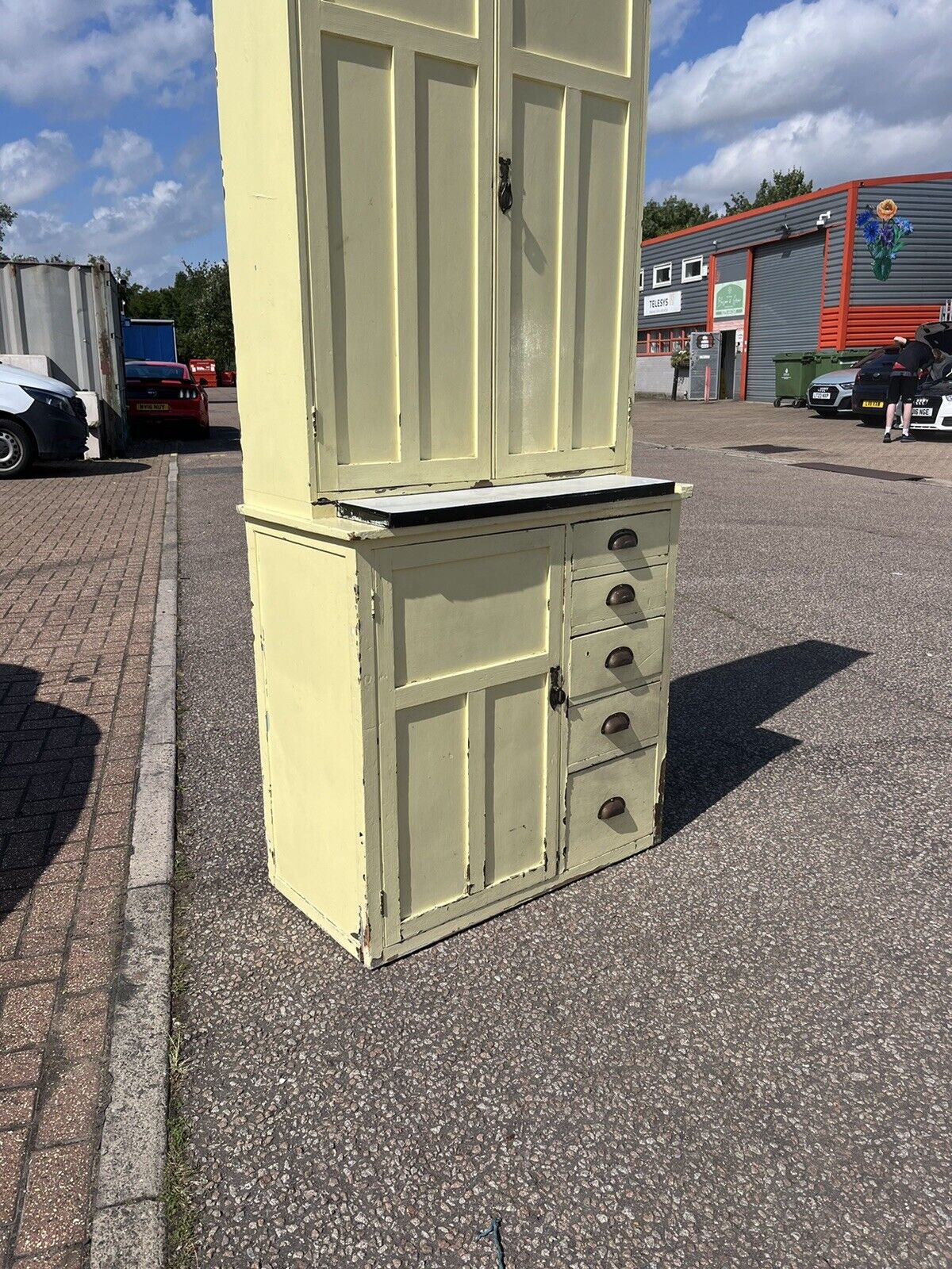 Mid Century Kitchen Cabinet, Loads Of Storage.