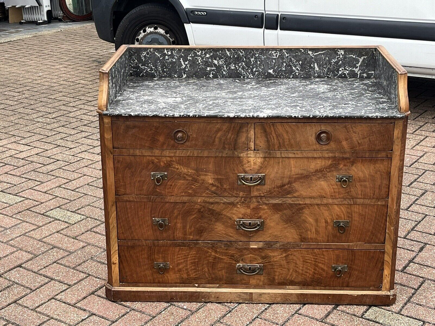 Arts & Crafts Walnut Chest Of Drawers.