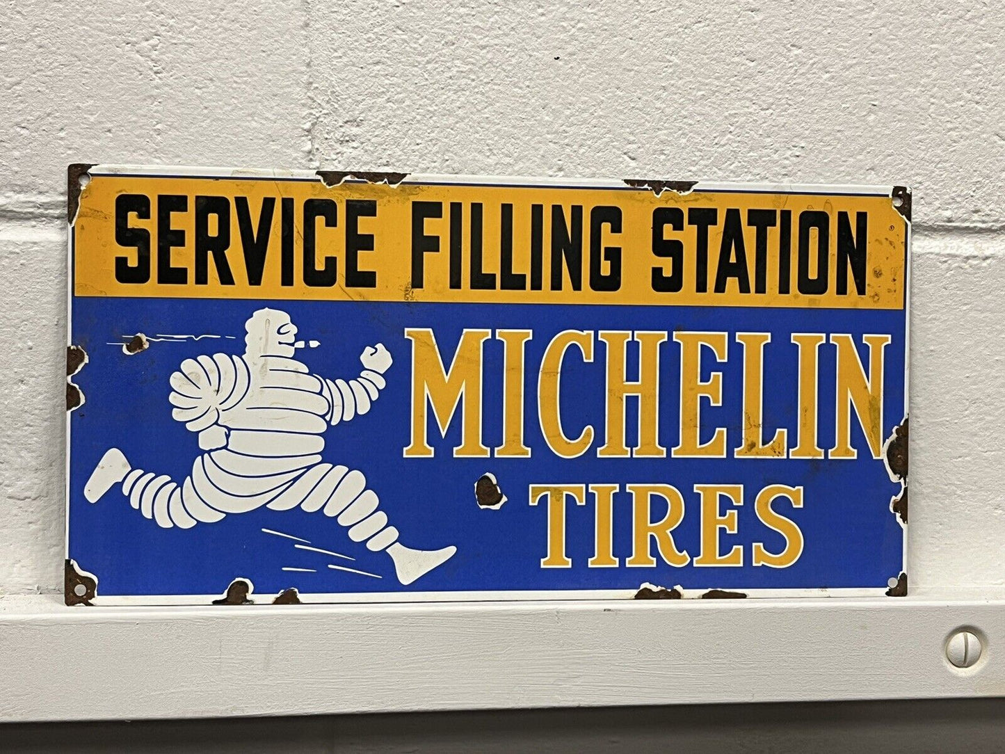 Michelin Garage Advertising Enamel Sign.