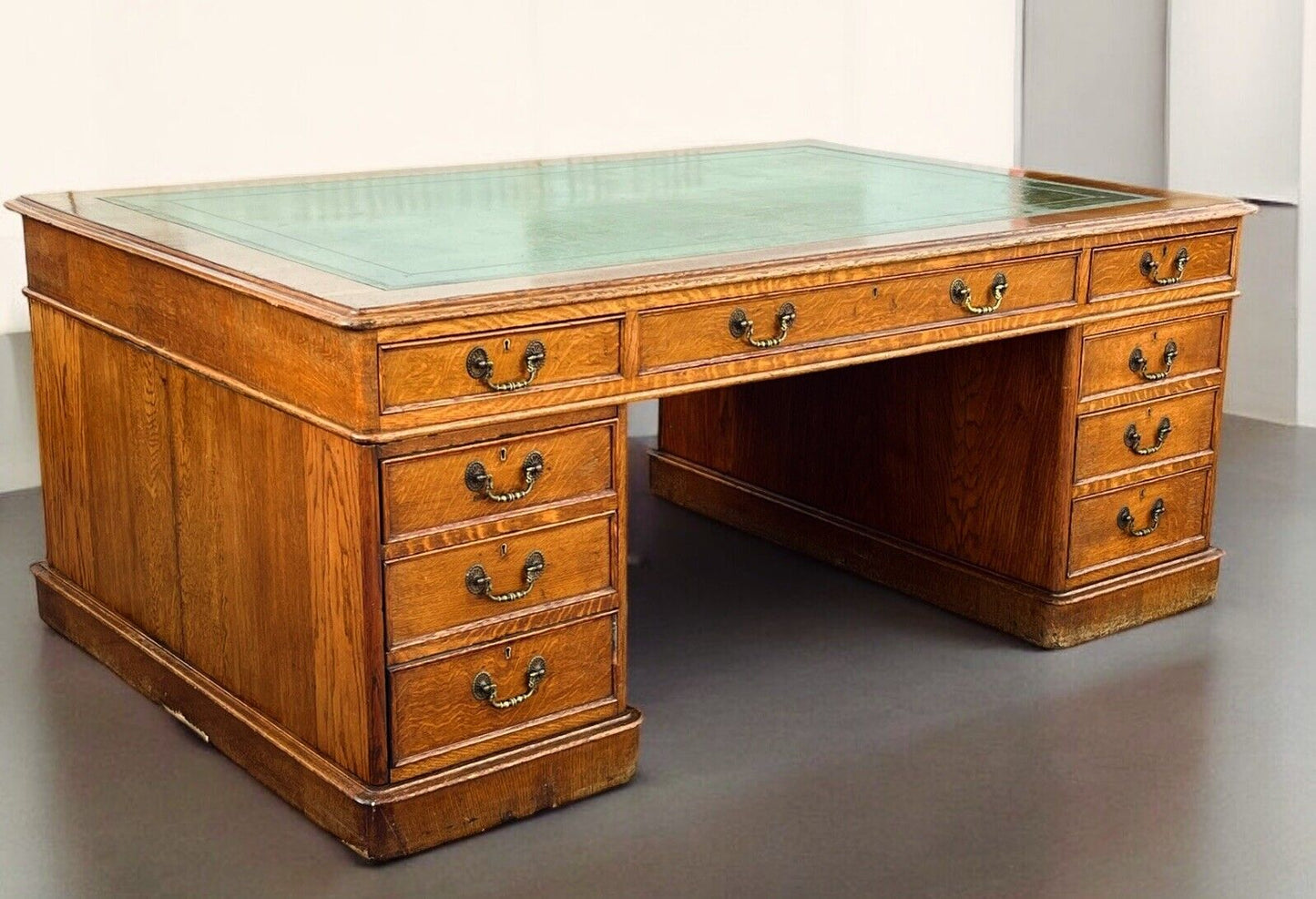 Victorian Mahogany 6x4ft  Double Sided Oak Partners Desk