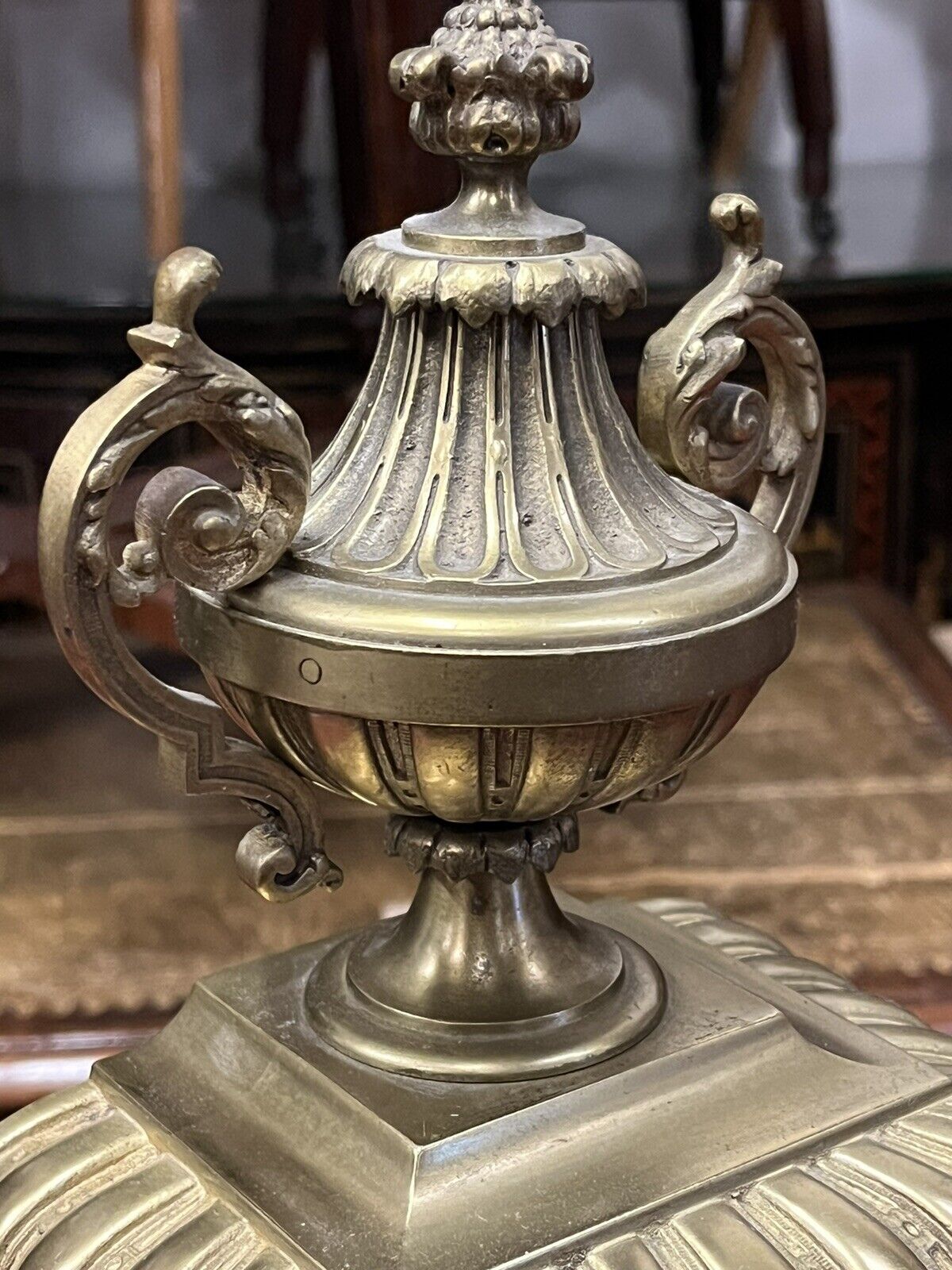 Victorian Brass Clock, Superb Quality, Chimes In A Bell, With Key And Pendulum