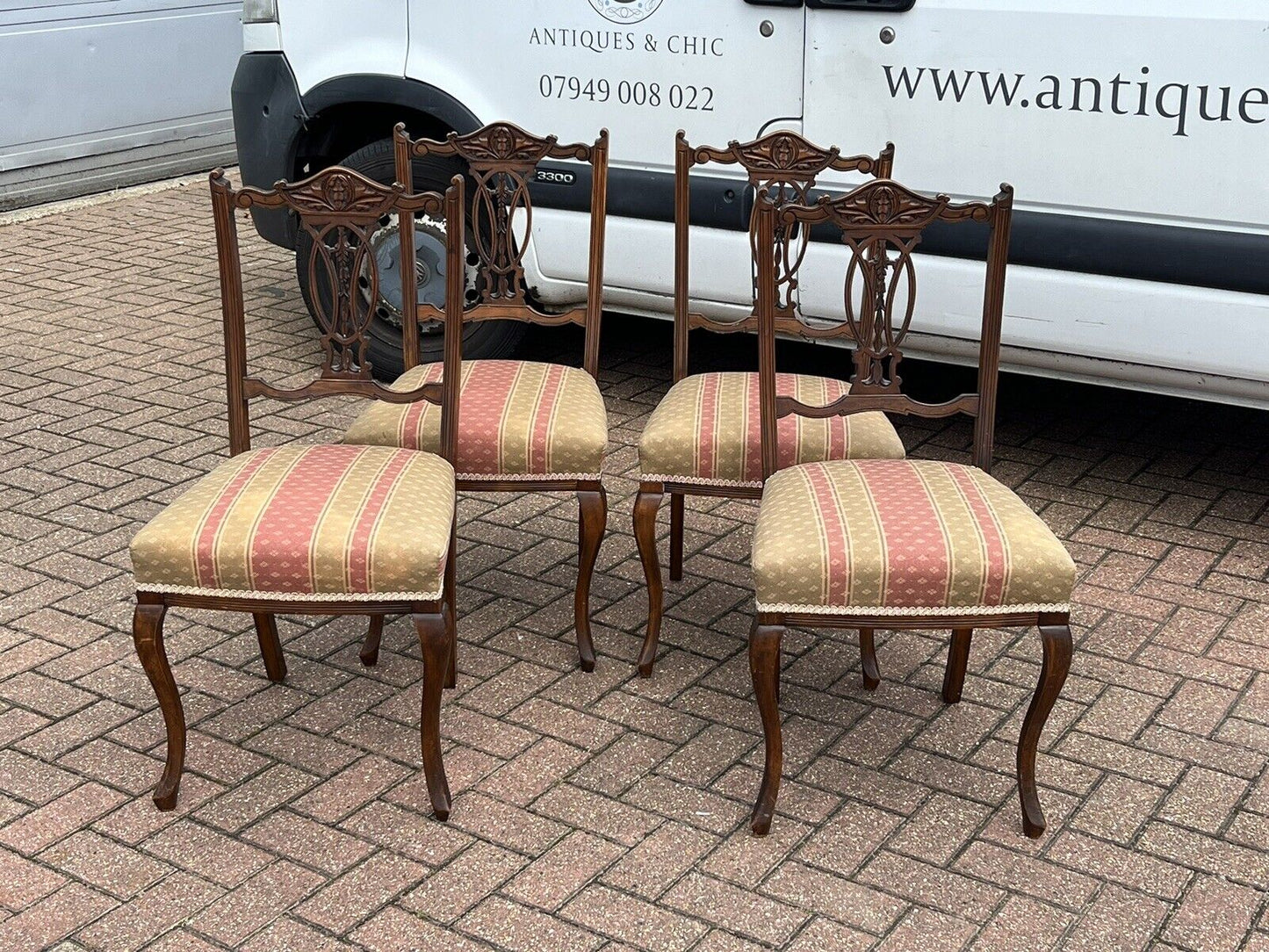 Edwardian Set Of Dining Chairs.