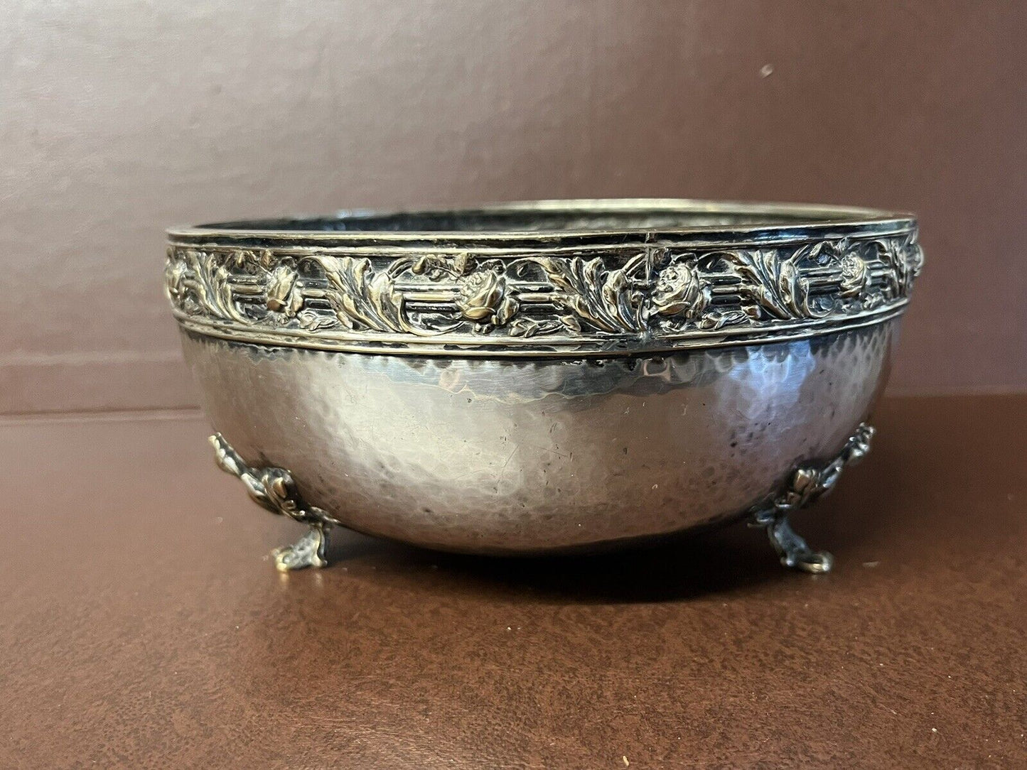 Arts & Crafts 2 Handle Silver Plate Fruit Bowl