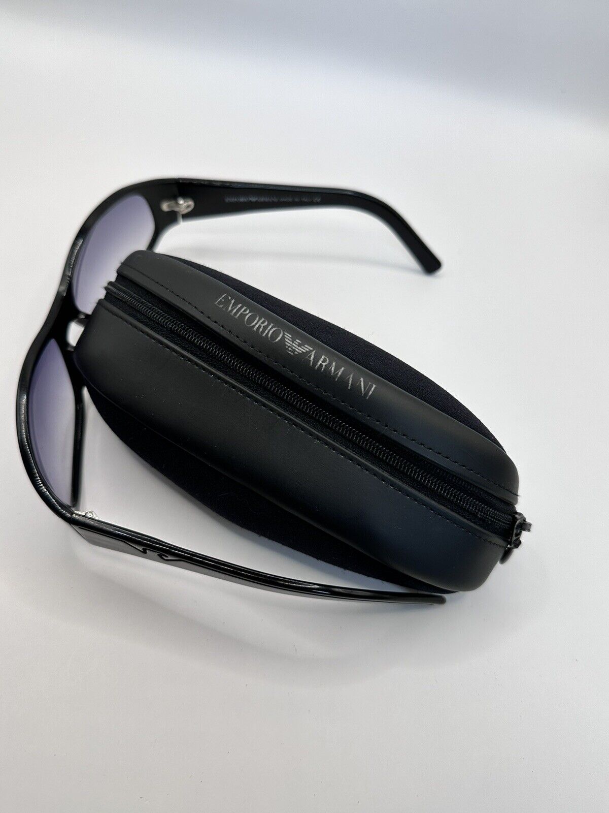 Vintage Emporio Armani Black Sunglasses With Case