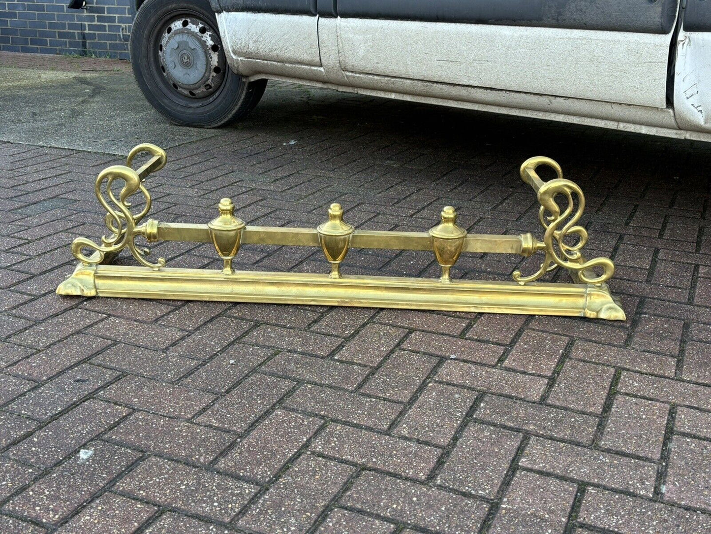 Victorian Brass Fender For A Fireplace