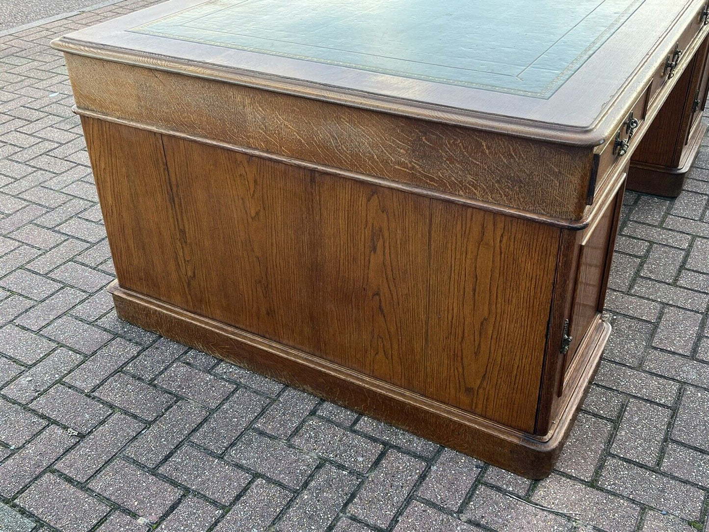 Victorian Mahogany 6x4ft  Double Sided Oak Partners Desk