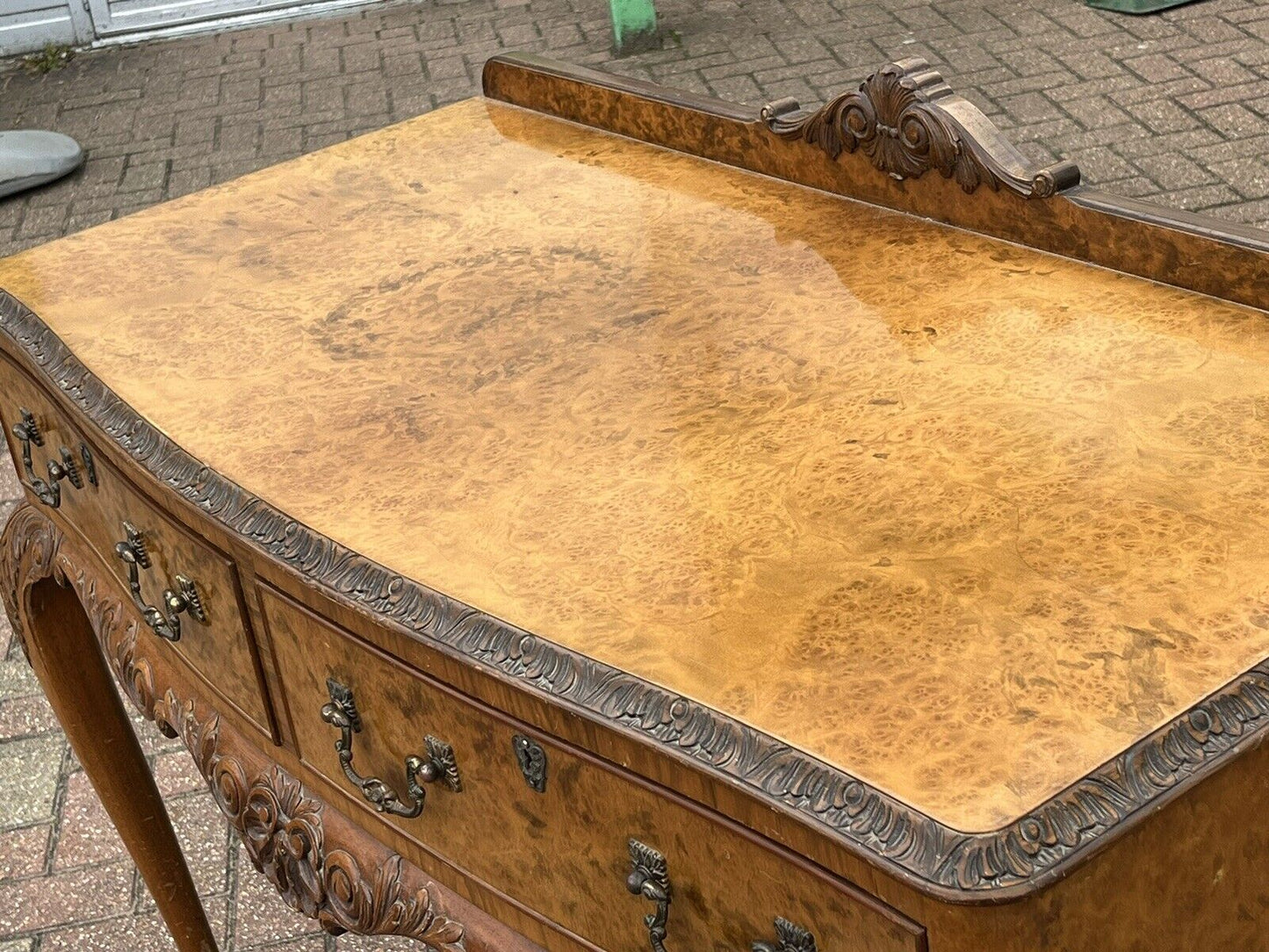 Art Deco Epstein Walnut Console Table, Side Table, Server, Sideboard