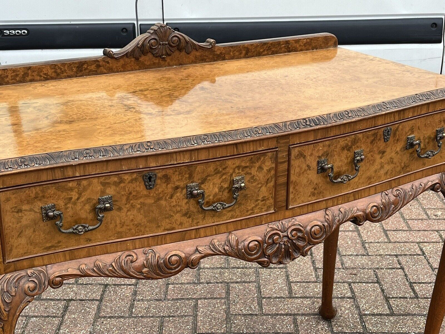 Art Deco Epstein Walnut Console Table, Side Table, Server, Sideboard