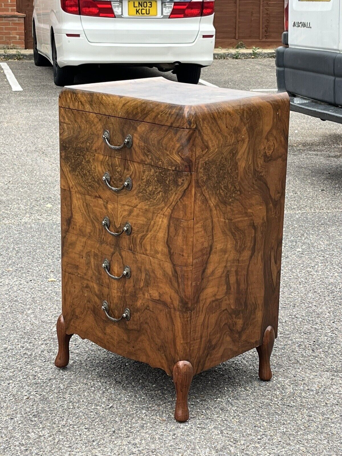 Art Deco Walnut Chest Of Drawers.Maurice Adams Of London W1.   Amazing Quality.