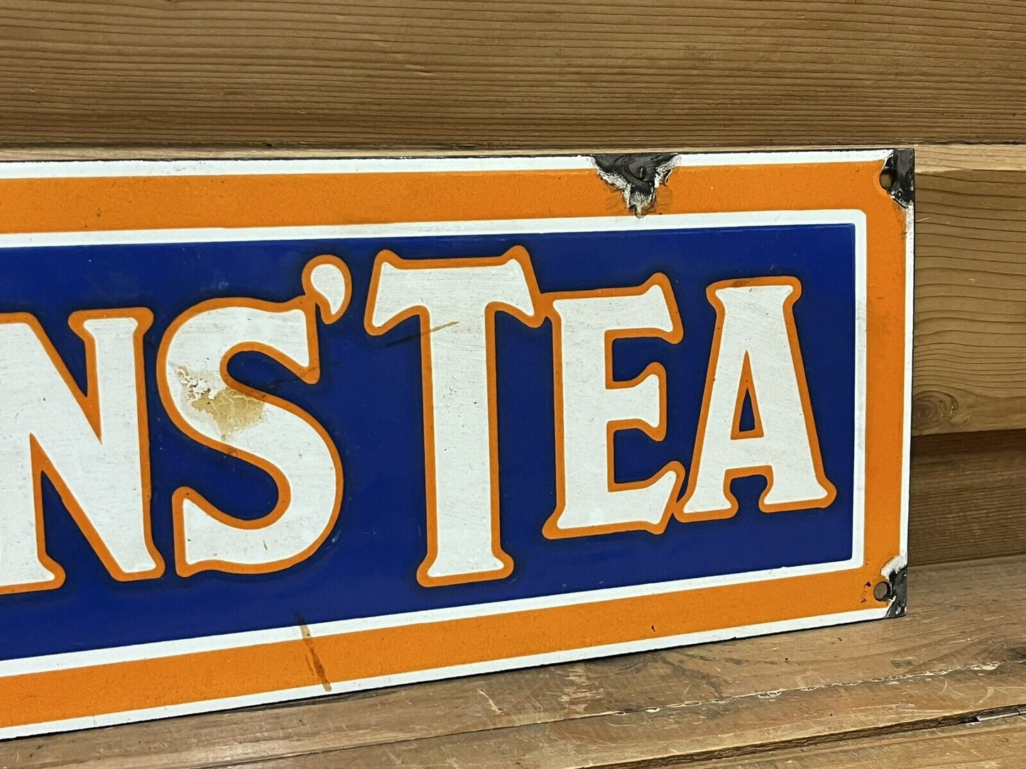 Lyon's Tea Enamel Sign.