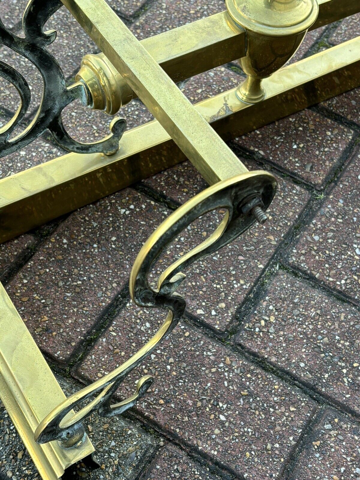 Victorian Brass Fender For A Fireplace