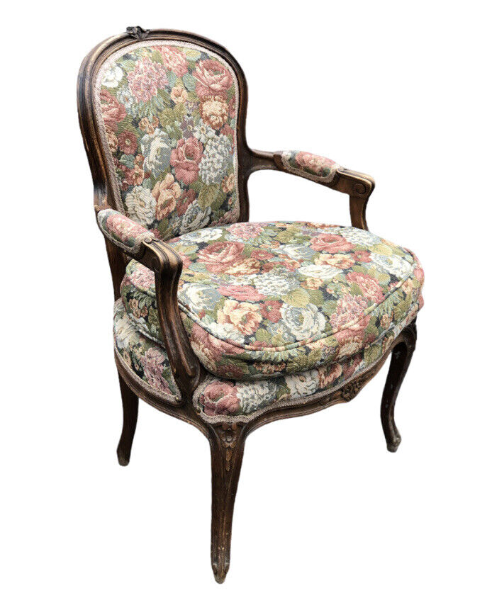 French Armchair With Tapestry Upholstery