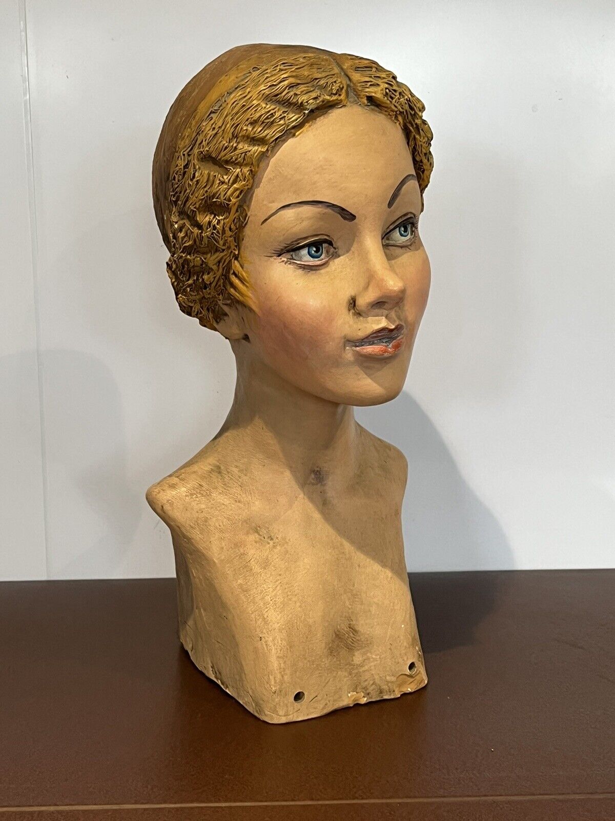 Art Deco Mannequin Head, Heavy Pottery Model, Superb Quality