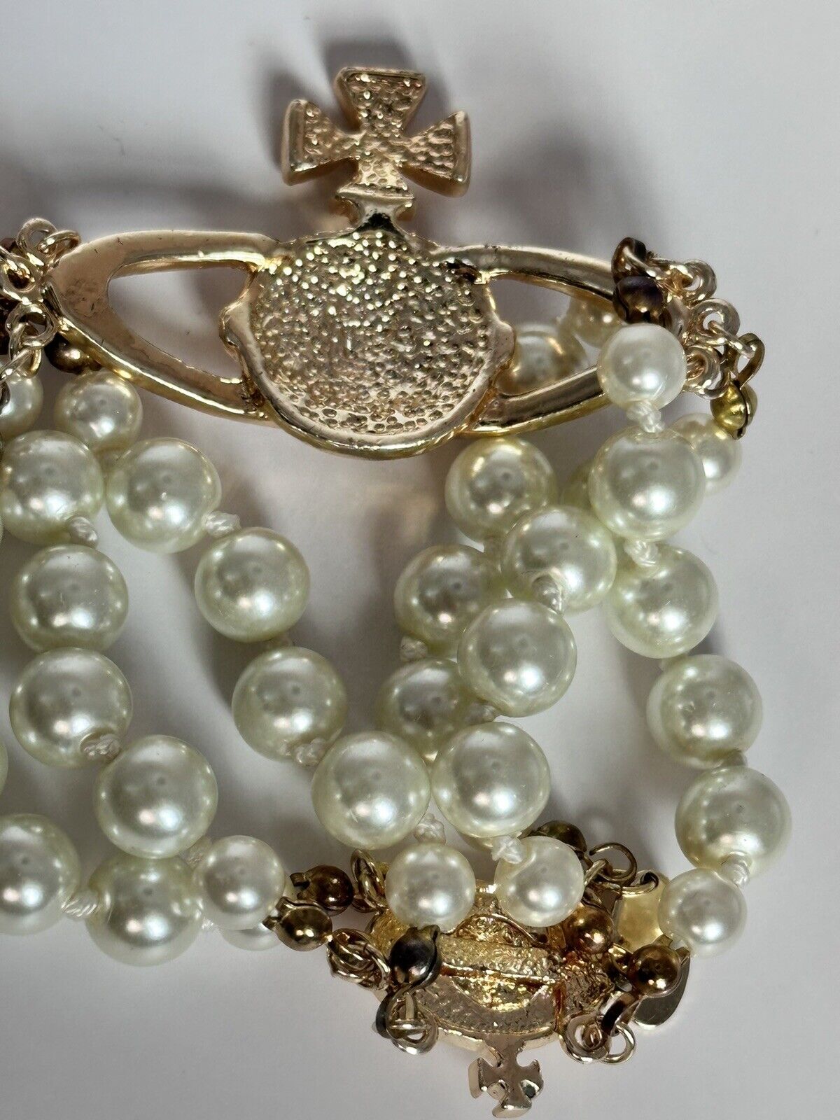 Designer Vivienne Westwood Faux Pearl Bracelet