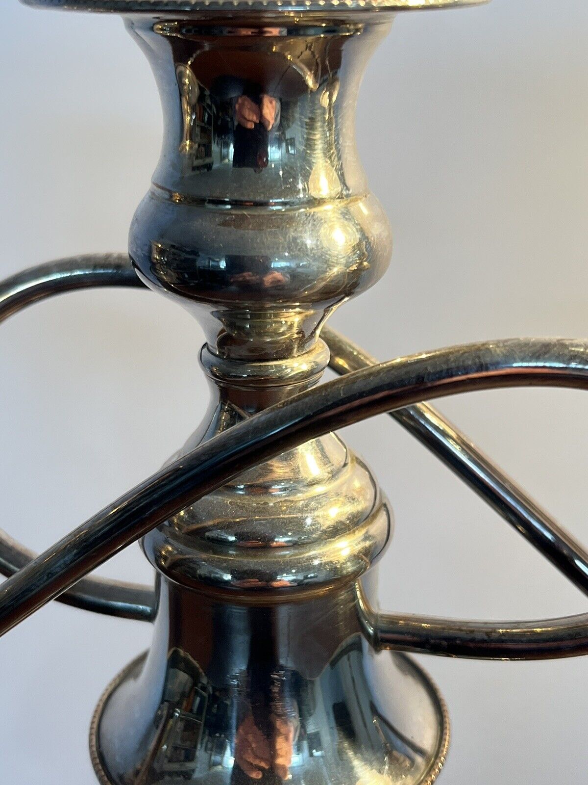 Silver Plate Candelabra. Large and Impressive. Top Comes Off To Use Single