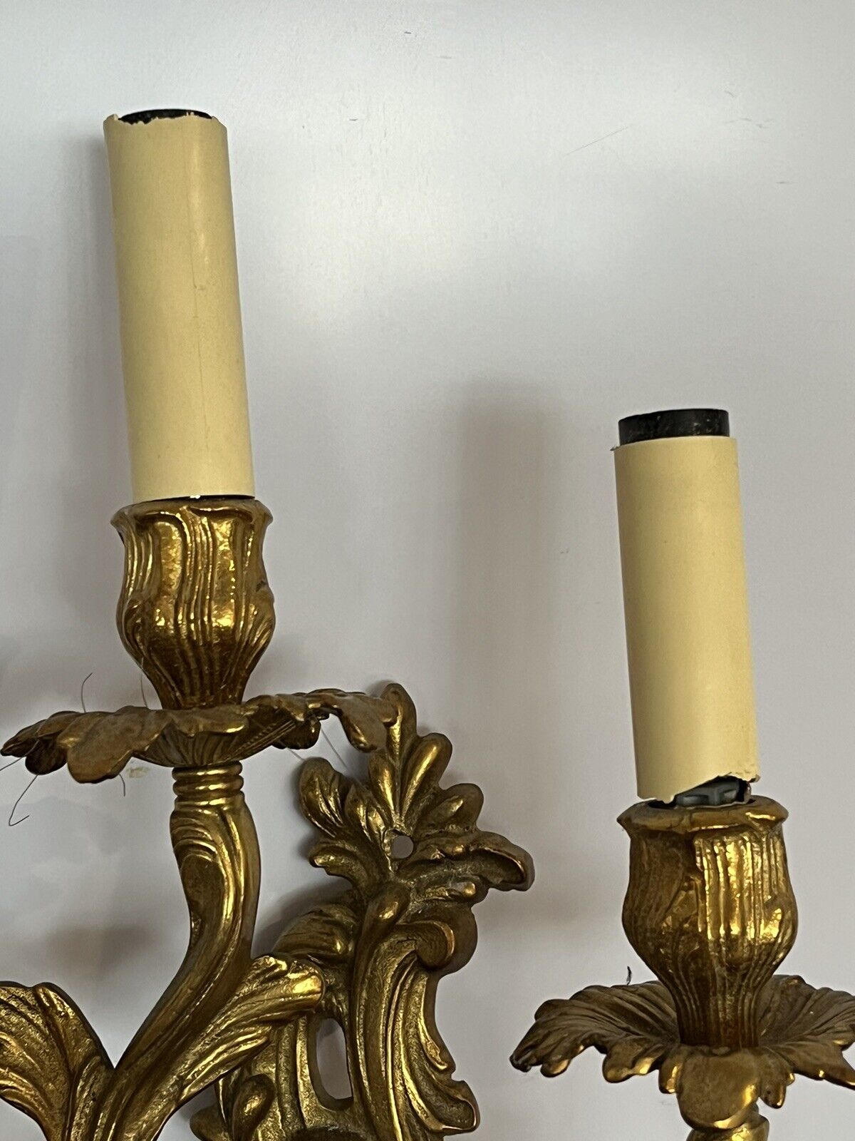 Brass Wall Sconce. Antique French Style Wall Light.