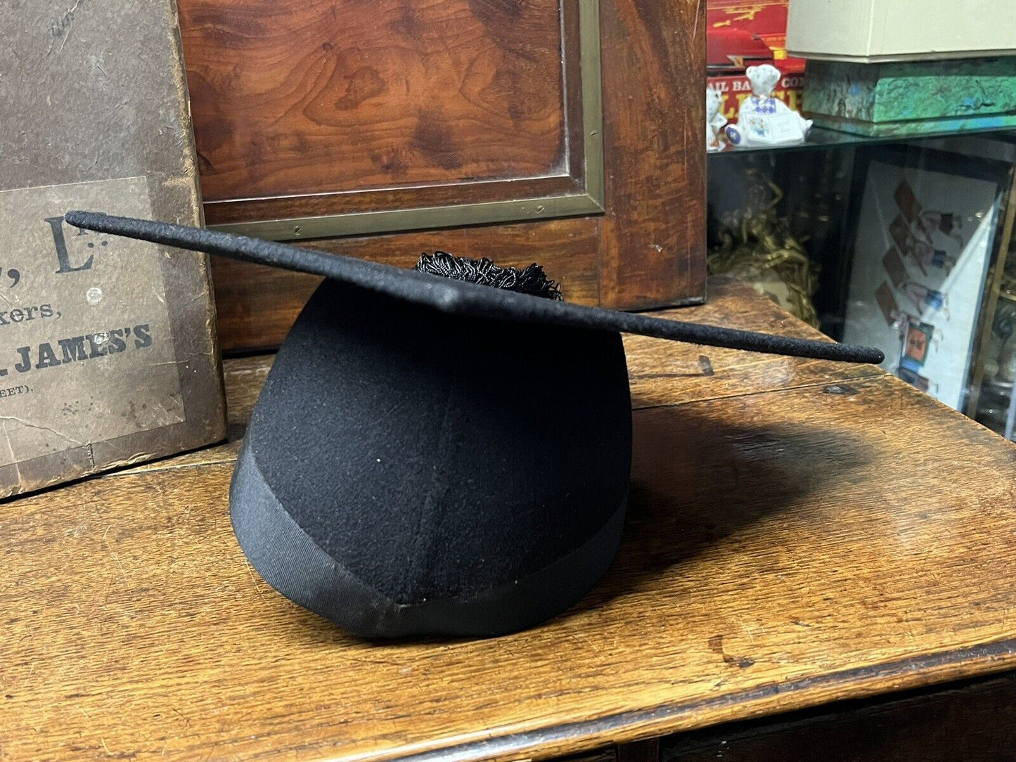 Antique Graduation Hat In Original Box By A J WHITE, Jermyn St, St James SW 1