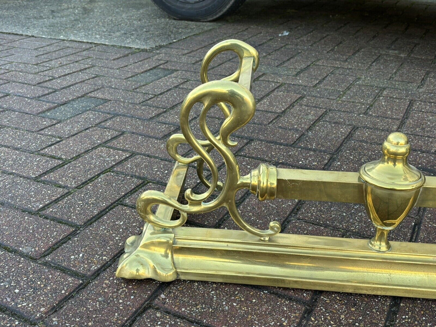 Victorian Brass Fender For A Fireplace