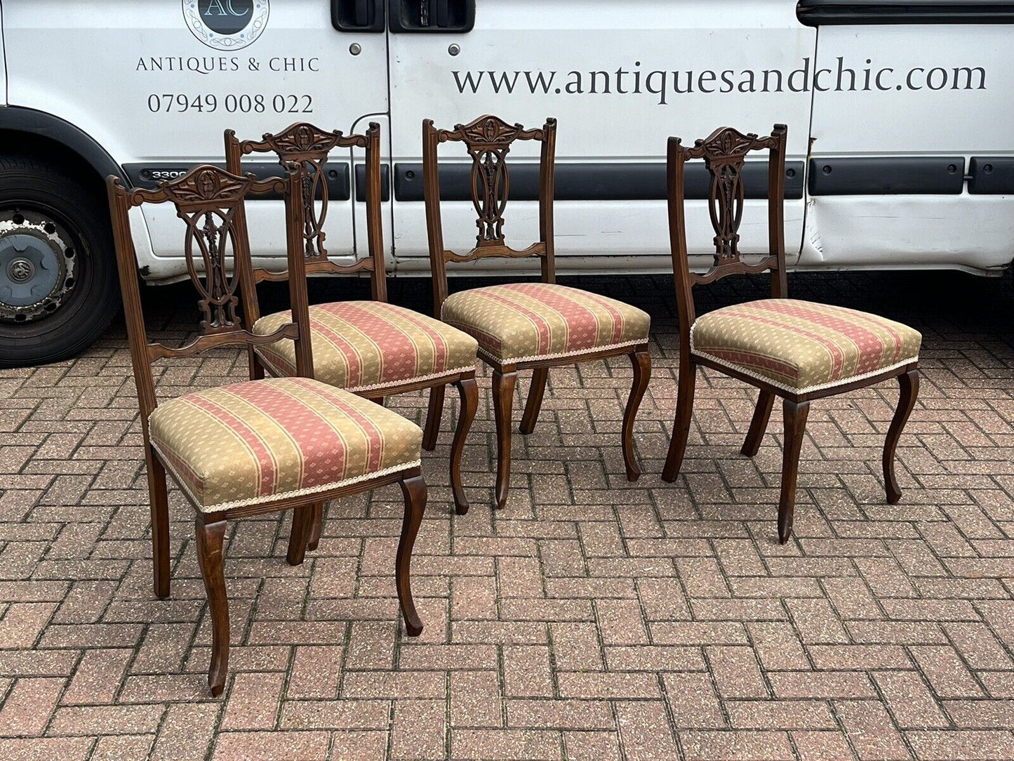 Edwardian Set Of Dining Chairs.