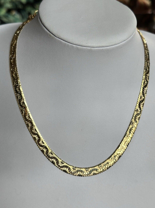 Vintage Gold Plated Detailed Necklace