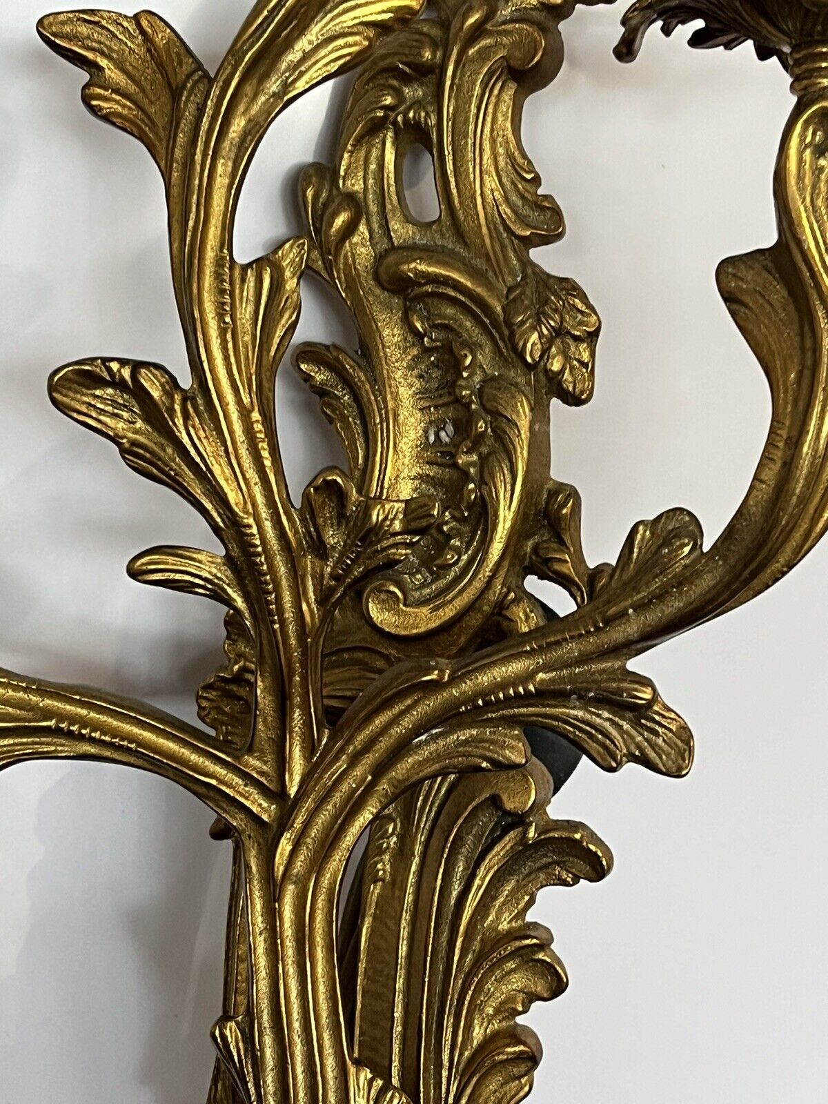 Brass Wall Sconce. Antique French Style Wall Light.