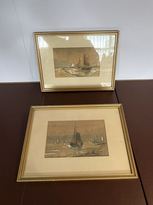 2 Marine/ Maritime Watercolours Paintings, Both Signed