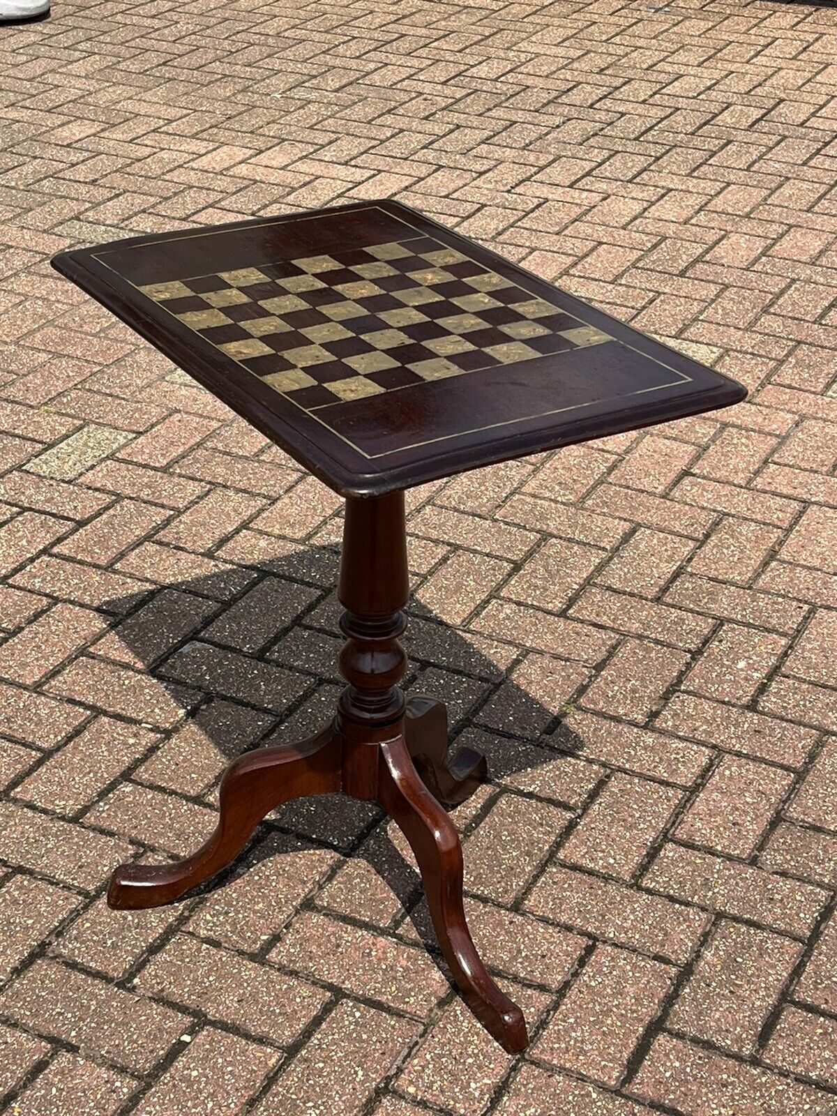 Victorian Tilt Top Mahogany Chess Table.