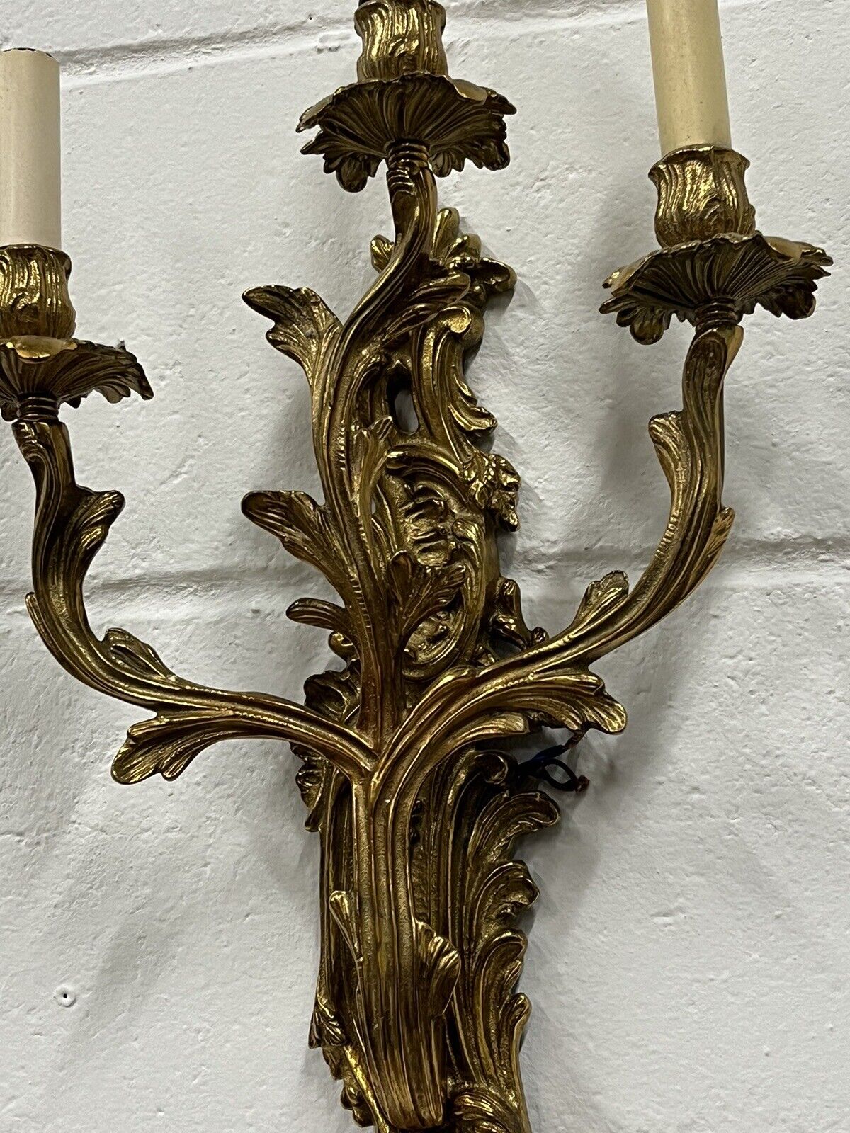 Brass Wall Sconce. Antique French Style Wall Light.