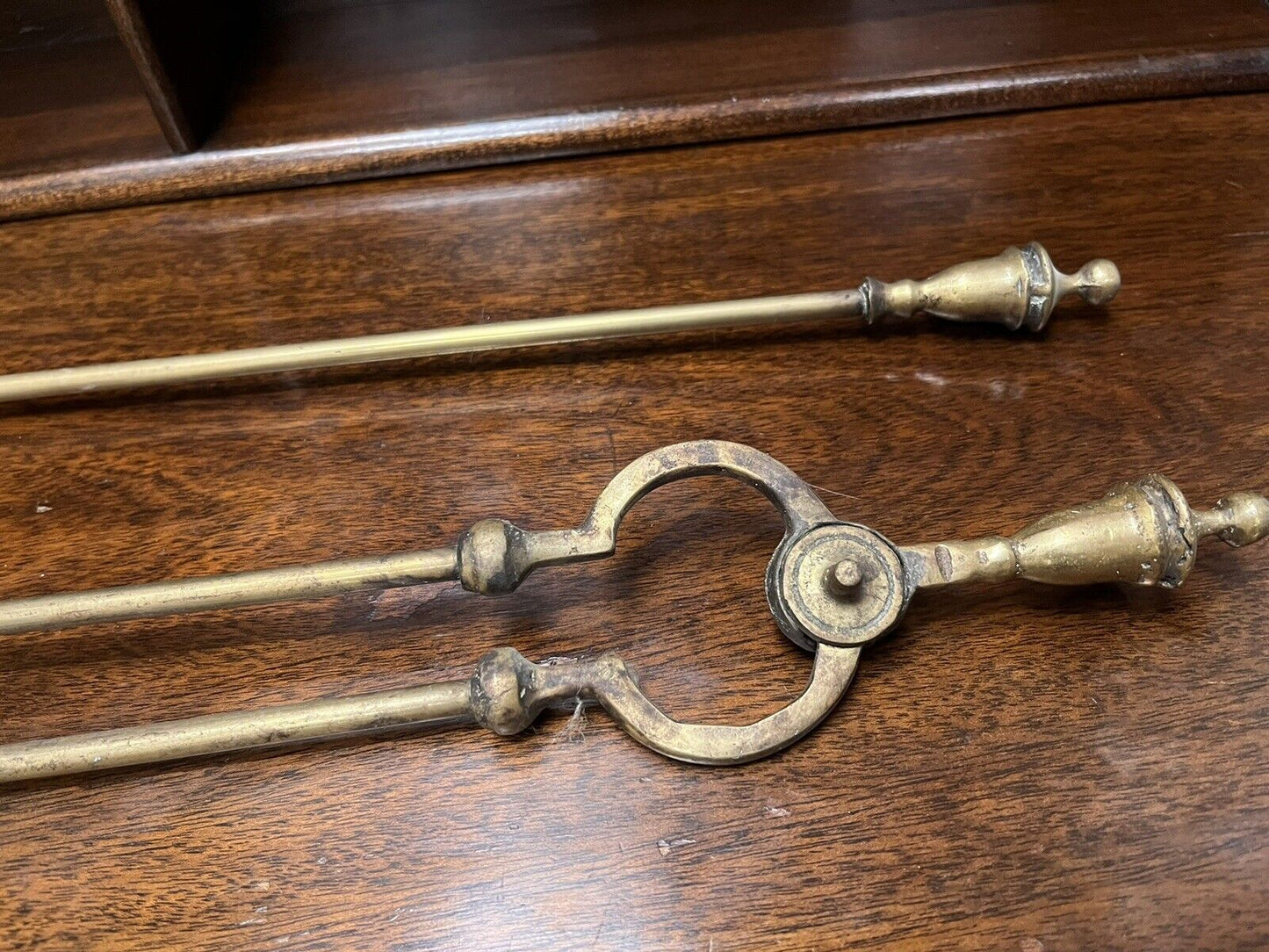 Victorian Brass Fireside Tools, Companion Set